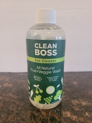 CLEAN BOSS Eat Cleaner All Natural Fruit+ Veggie Wash 12fl.oz ; Best By 03/2027.