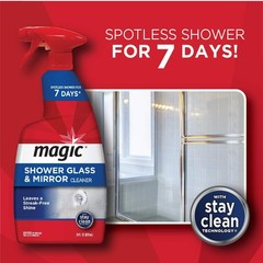 Shower Glass and Mirror Cleaner Spray Bundle, Fog & Streak Free, Removes Soap…