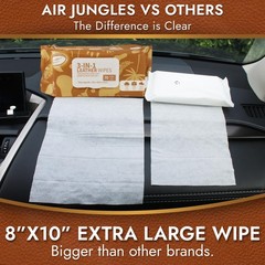 3in1 Leather Cleaner Wipes 70 Count, Extra Large 8″ x 10″ Size, Clean Conditi…