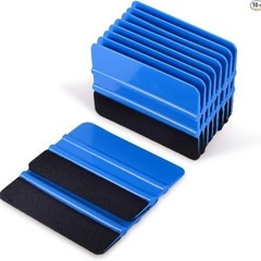 10pcs Vinyl Squeegee Felt Edge Squeegee Wallpaper Smoothing Tool Window Blue