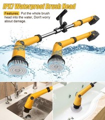 Qimedo Electric Spin Scrubber Extra Large Brush Q3,6000 mAh Best Battery