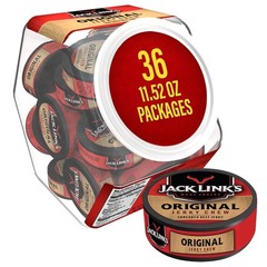 Jack Link’s Original Beef Jerky Chew – (36 Pack) 0.32 oz Tins – Ready to Eat P
