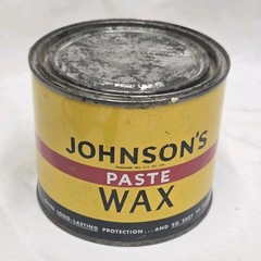 Original Formula 1950s Johnson’s Paste Wax – Partial Can – 14.8 oz Total Weight