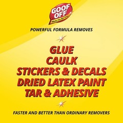 Goof Off Professional Strength Remover Latex Paint &Adhesive Remover 6oz,