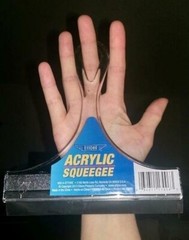 Acrylic Squeegee 6-inch Clear 17006 Plastic Handle W/ Streak-free Rubber Blade