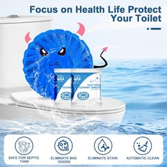 30 Tabs Toilet Bowl Cleaner Tablets Blue Septic-Safe Hard Water Stain Remove…