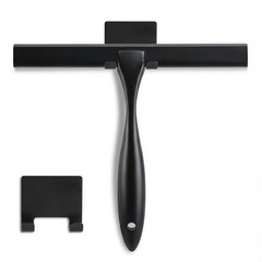 Shower Squeegee, 14-Inch Matte Black Squeegee, All-Purpose Stainless Steel Sq…
