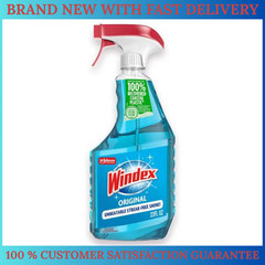 Windex 23 fl oz Glass & Window Cleaner Spray Bottle, Original Blue – Pack 1,2,4,