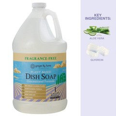 Liquid Dish Soap Plant-Based Concentrated 1 Gallon 128 Fl. Oz. Clear