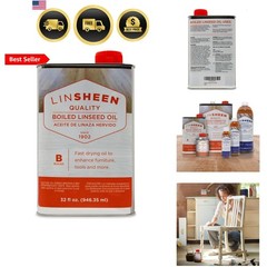 Boiled Linseed Oil – Fast Drying Flaxseed Wood Treatment to Rejuvenate and Re…