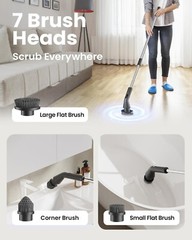 Electric Spin Scrubber, Cordless Cleaning Brush Scrubber for Home, IPX7 Water…