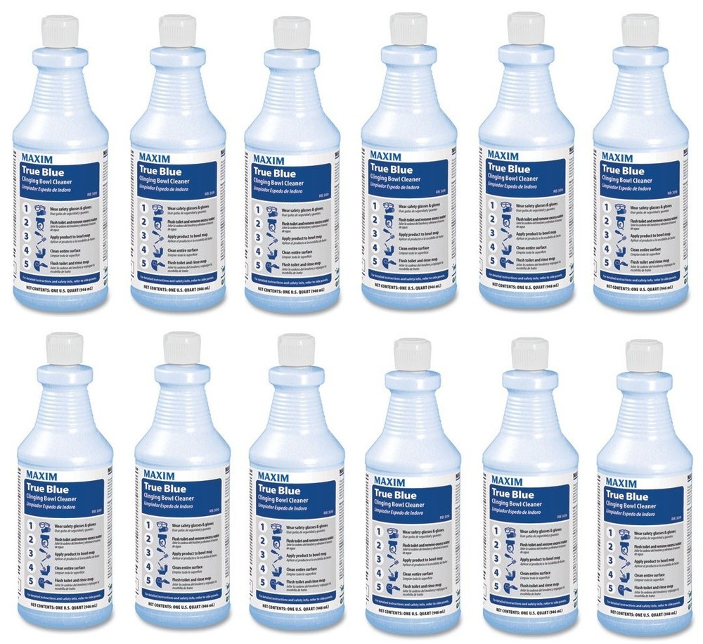 Maxim True Blue Clinging Bowl Cleaner Mint Scent Scrub free Fume-free Lot of 12