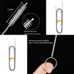 2 Pack 60 Inch Long Flexible Tube Cleaning Brush, Stainless Steel and Nylon B…