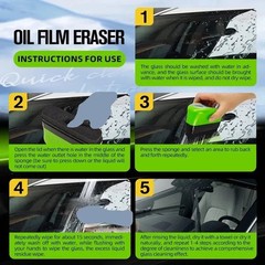 2025 New Automotive Oil Film Cleaning Brush, Clear Vision Glass Cleaner,