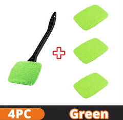 4pcs Car Window Cleaner Brush Kit Microfiber Windshield & Interior Cleaning